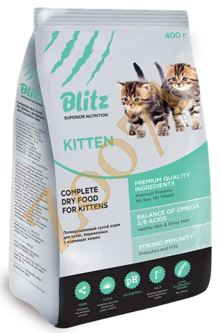 BLITZ KITTEN полнорационный корм для котят. Купить с доставкой по Туле.  Выгодная цена - 117 руб.